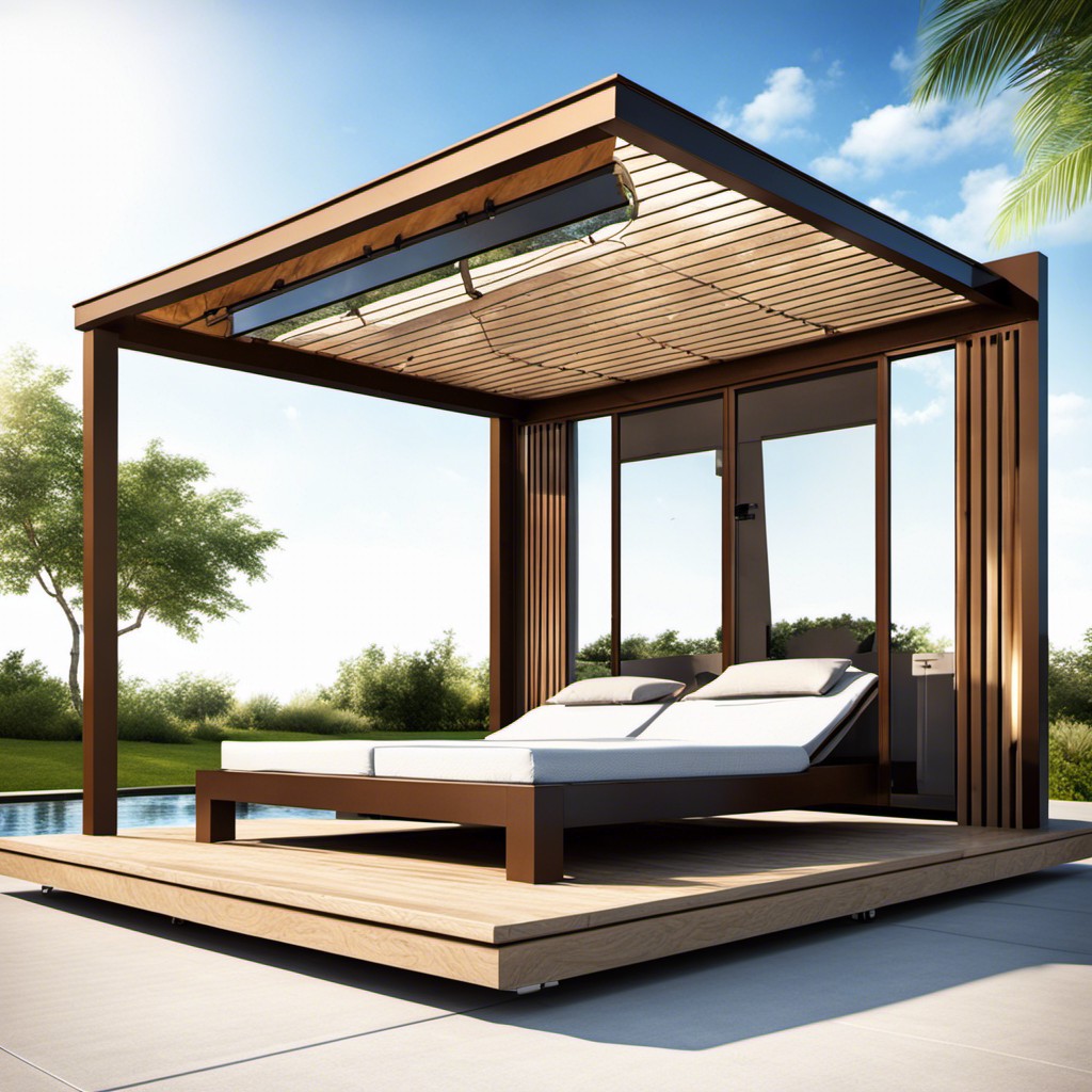hybrid wind and solar power cabana roof